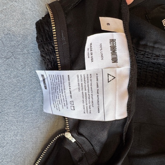 Reformation Black Ruffled Mini Dress - Picture 7 of 7